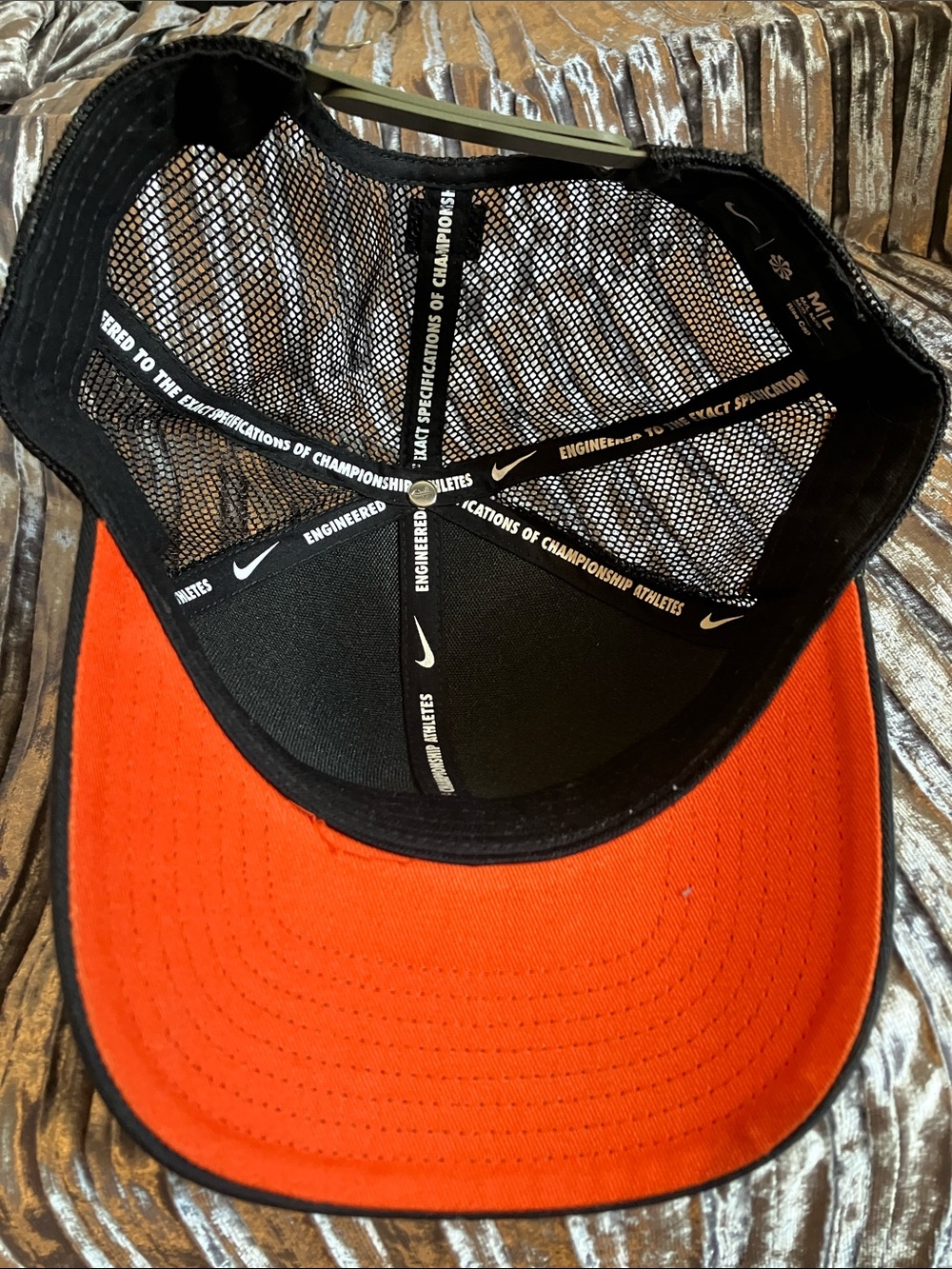 Clemson Tigers Nike 2024 Military Appreciation Rise Trucker Hat - Olive/Black - Picture 3 of 6